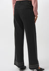 Joseph Ribkoff Wide Leg Embellished Jeans, Black