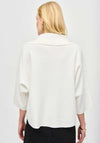 Joseph Ribkoff Oversized Dolman Half Zip Jumper, White