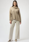 Joseph Ribkoff Stud Roll Neck Knit Jumper, Beige