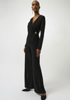 Joseph Ribkoff Jersey Wrap Bodice Wide Leg Jumpsuit, Black