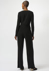 Joseph Ribkoff Jersey Wrap Bodice Wide Leg Jumpsuit, Black