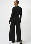Joseph Ribkoff Wrap Button Wide Leg Jumpsuit, Black