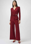 Joseph Ribkoff Lurex Knit Wide Leg Jumpsuit, Red