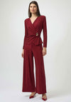 Joseph Ribkoff Lurex Knit Wide Leg Jumpsuit, Red