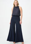Joseph Satin Cowl Neck Jumpsuit, Navy