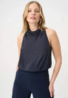 Joseph Satin Cowl Neck Jumpsuit, Navy