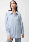 Joseph Ribkoff Striped Rhinestone Shirt, Blue