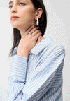 Joseph Ribkoff Striped Rhinestone Shirt, Blue