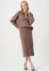 Joseph Ribkoff Knit Midi Skirt, Mink Brown