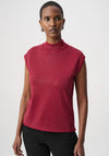 Joseph Ribkoff Rhinestone Knit Top, Wine