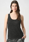 Joseph Ribkoff Rhinestone Mesh Top, Black