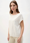 Joseph Ribkoff Embellished Floral Knit Top, White