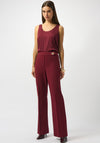Joseph Ribkoff Scuba Crepe Wide Leg Trousers, Wine