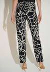 Joseph Ribkoff Foiled Floral Slim Leg Trousers, Black