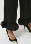 Joseph Ribkoff Georgette Pleated Petal Cuff Trousers, Black