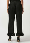 Joseph Ribkoff Georgette Pleated Petal Cuff Trousers, Black