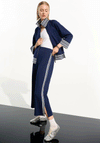 Joseph Ribkoff Sport Striped Side Culotte Joggers, Navy