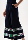 Joseph Ribkoff Culotte Style with Stripe Print Trousers, Navy