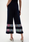 Joseph Ribkoff Culotte Style with Stripe Print Trousers, Navy