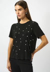 Joseph Ribkoff Stud Embellished Boxy T-Shirt, Black