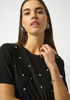 Joseph Ribkoff Stud Embellished Boxy T-Shirt, Black