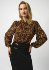 Joseph Ribkoff Animal Print Blouse, Brown