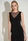 Joseph Ribkoff Rhinestone Mesh Panel Top, Black