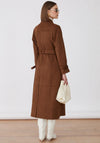 Jovonna Tome Faux Suede Trench Coat, Brown