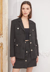 Jovonna Auchel Pearl Accent Tweed Jacket, Black