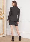 Jovanna Thilay Pearl Accent Tweed Mini Skirt, Black