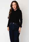 Jovonna Abel Scarf Detail Long Sleeve Top, Black