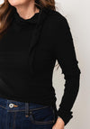 Jovonna Abel Scarf Detail Long Sleeve Top, Black