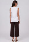 Jovonna Rosa Turn Cuff Wide Leg Culottes, Brown