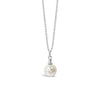 Absolute Pearl Drop Stud Necklace, White