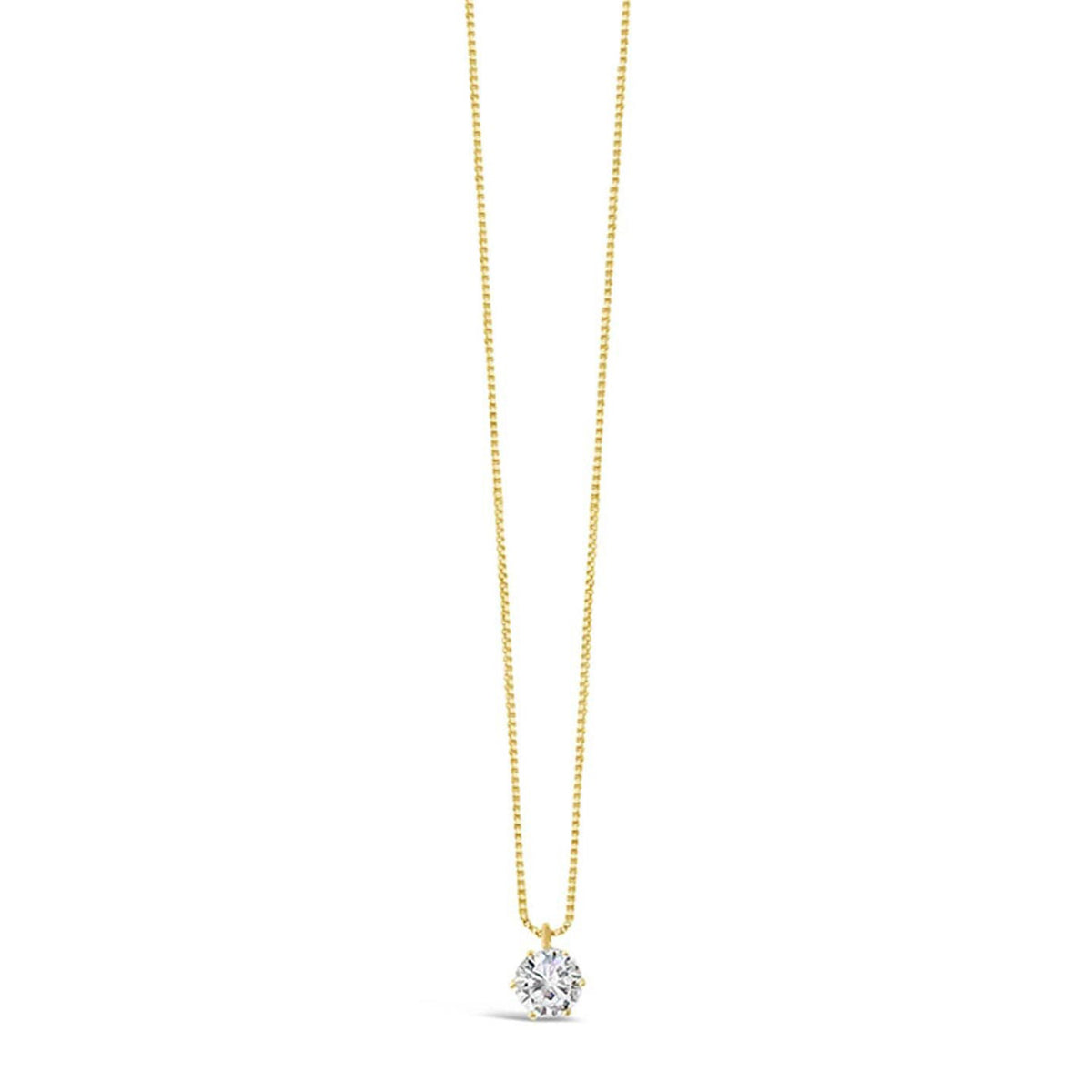 Absolute Crystal Pendant Necklace, Gold