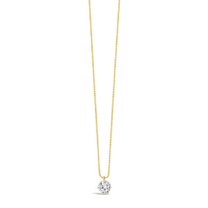 Absolute Crystal Pendant Necklace, Gold