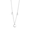 Absolute Delicate Moon & Stars Necklace, Silver