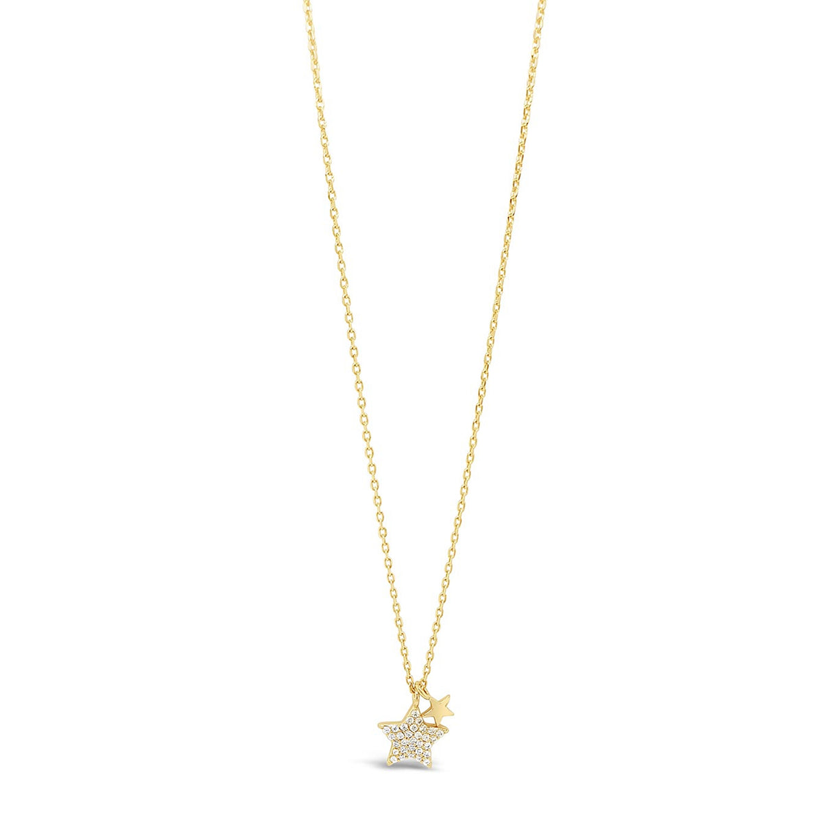 Absolute Diamante Star Charms Necklace, Gold