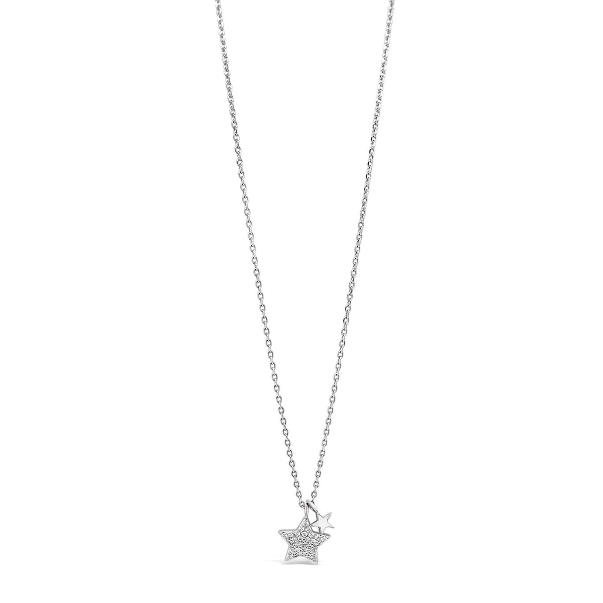 Absolute Diamante Star Charms Necklace, Silver