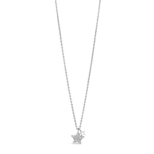 Absolute Diamante Star Charms Necklace, Silver