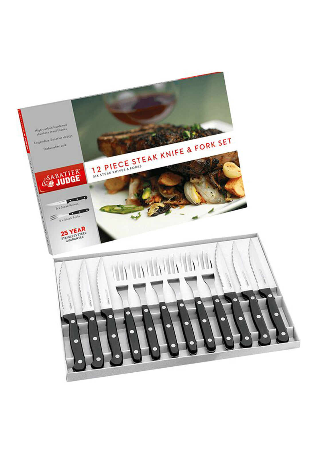 Judge Sabatier IV 12 Piece Steak Knife & Fork Set