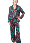 Indigo Sky Jungle Cheetah Print Pyjama Set, Navy