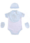 Just Too Cute Baby Boy Prince 5 Piece Gift Set, Blue