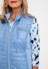 Just White Quilted Gilet, Blue