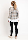 Just White Two in One Check Sweater and Shirt Set, Grey