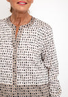 Just White Pattern Cotton Tunic Shirt, Stone