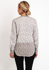 Just White Pattern Cotton Tunic Shirt, Stone
