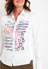 Just White Striped Print Shirt, White