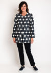Just White Embroidered Print Jacket, Navy