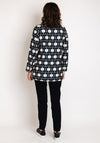 Just White Embroidered Print Jacket, Navy
